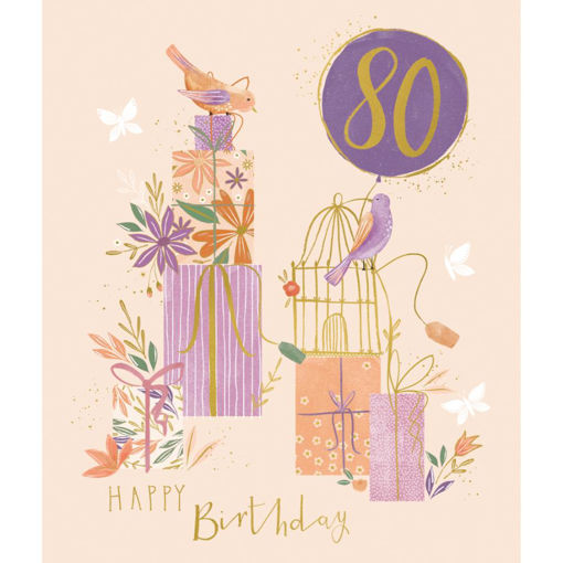 Picture of HAPPY 80TH BIRTHDAY CARD